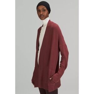 Lululemon‎ Cashlu Drop-Shoulder Wrap Sweater Cardigan Cashmere Blend Sz L/XL